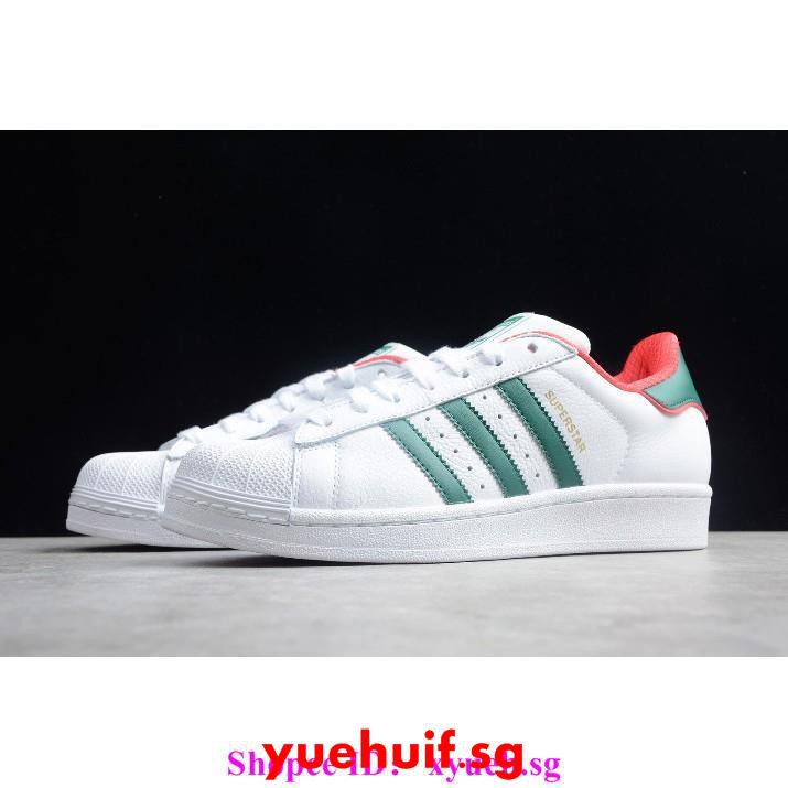 adidas Superstar White Red Green Unisex 