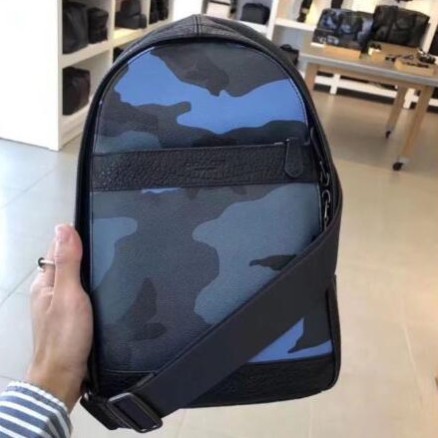 coach blue backpack