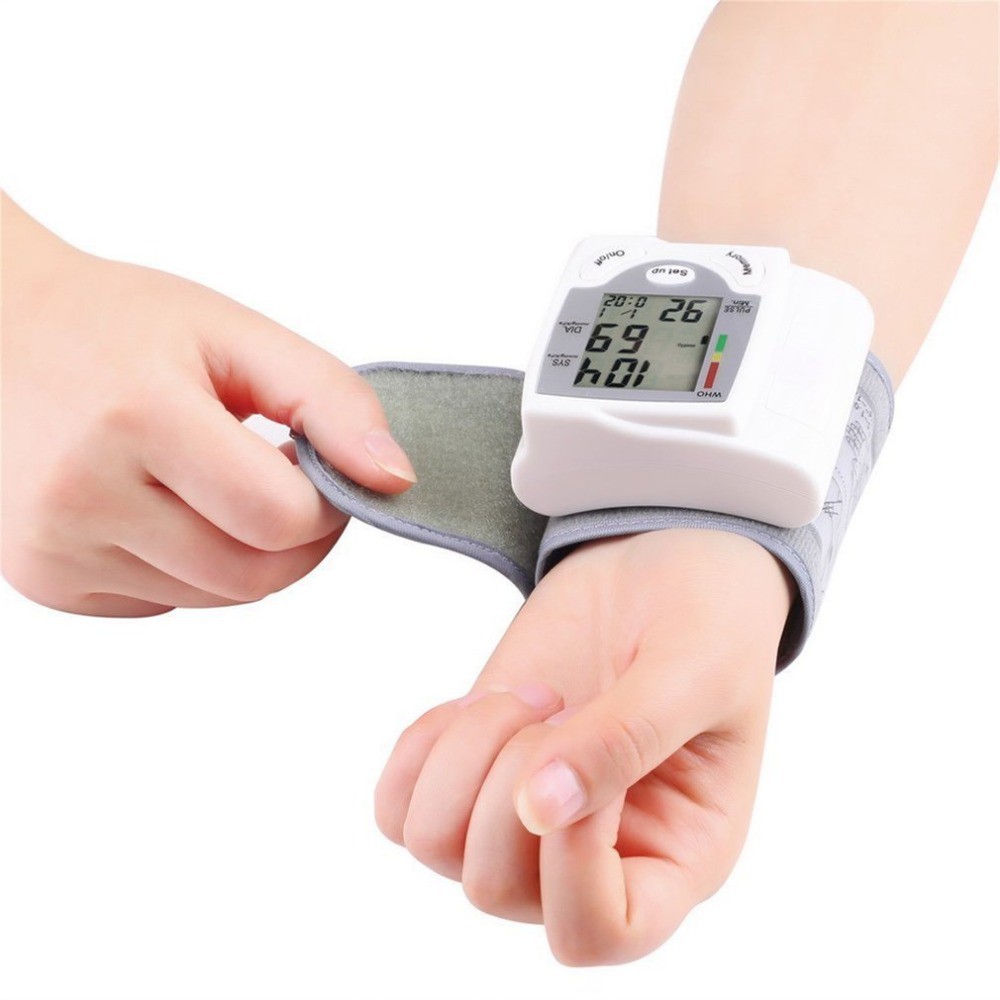 Pulse Sphygmomanometer Digital Wrist Portable Tonometer Heart Rate 