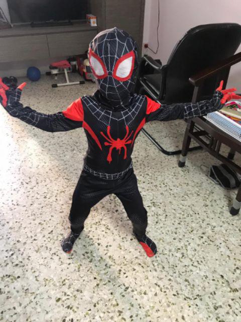 Kids Spiderman Costume Spider-Man: Into the Spider-Verse Cosplay Costume |  Shopee Singapore