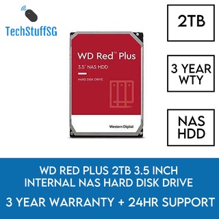 WD Red Plus 2TB NAS Internal Hard Drive 3.5 Inch WD20EFZX