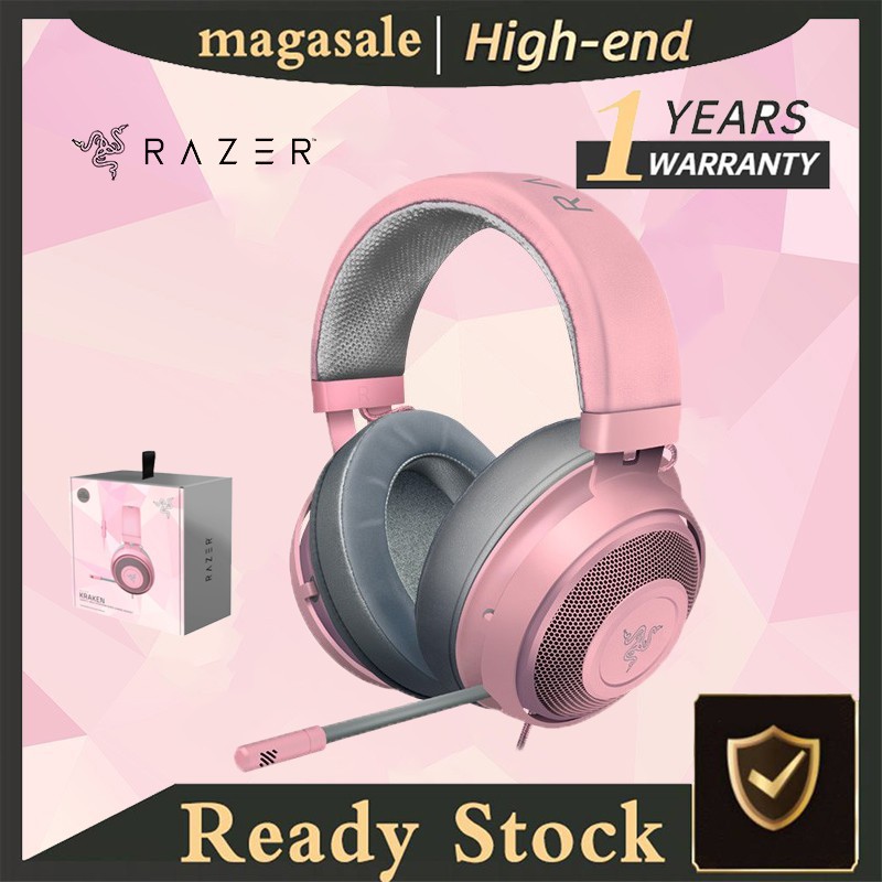 Original Razer Kraken Pro V2 Analog Esports Gaming Headset Pink Green Black White 8654