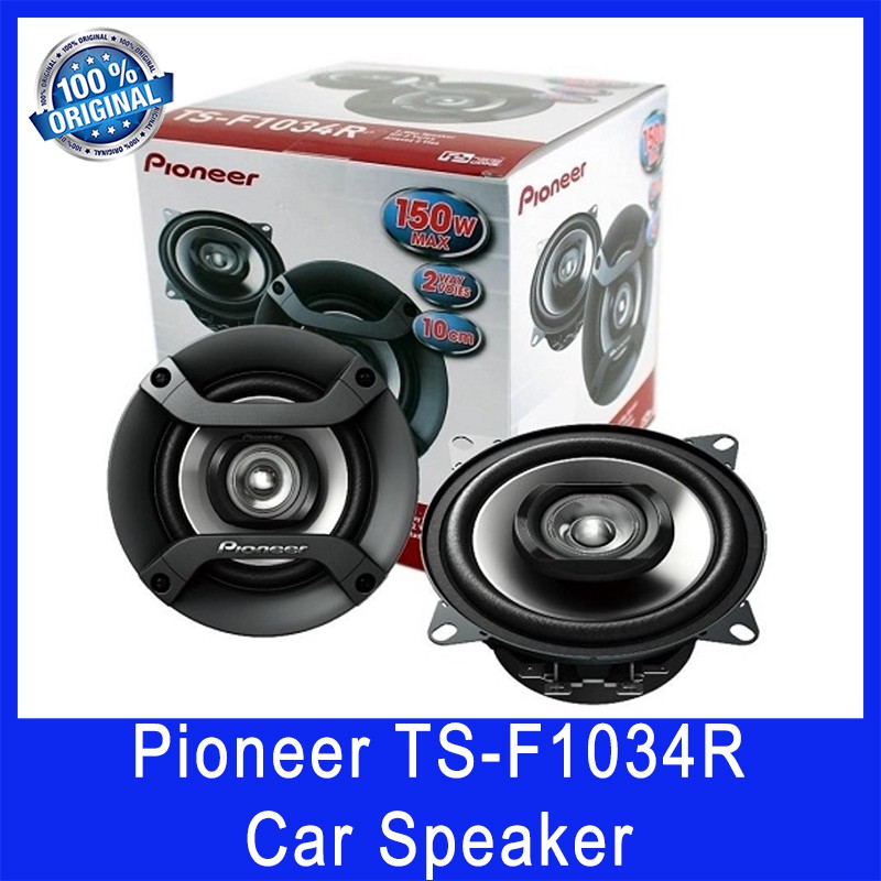 Pioneer TSF1034R Car Speaker. 10cm. 2 Way Speaker. 150W Max. Shopee