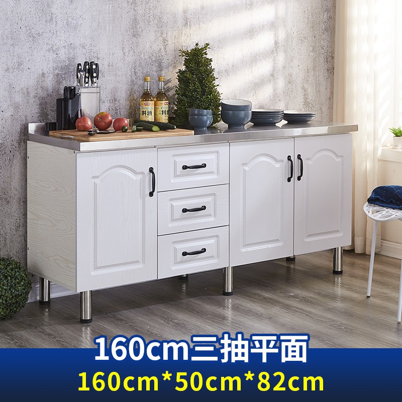 Kitchen Cabinet Cabinet Integrated Simple Rental Assembly Economical Stainless Steel Household Kitchen Small Cupboard Lockers Shopee Singapore