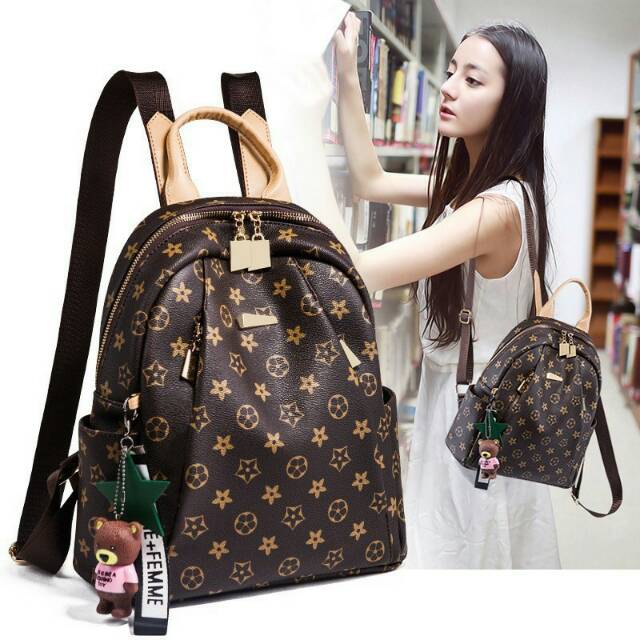 1 (Grot) GDM-Women Backpack MODEL FREE Hanger (GENDONG LV)! | Shopee