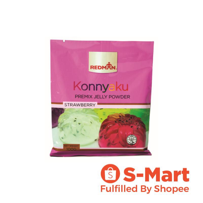 RedMan Strawberry Konnyaku Jelly Premix 100G Phoon Huat Shopee