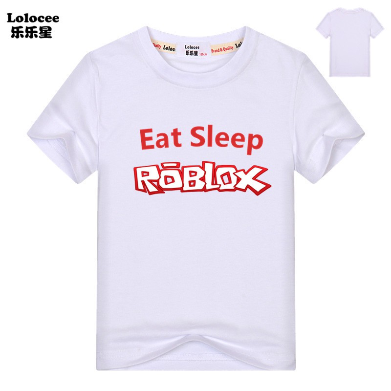 Kids Boys Funny Tee Eat Sleep Roblox T Shirt Summer Short Sleeve Top Gift Shirt Shopee Singapore - pig t shirt boygirl roblox
