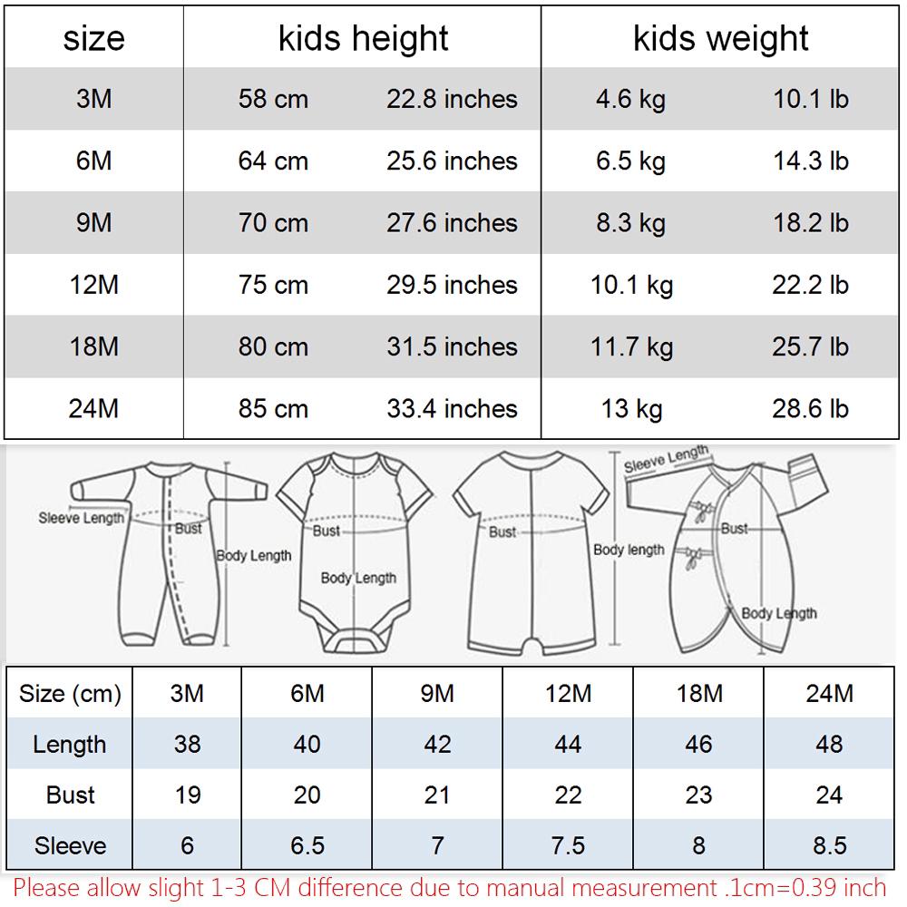 Size Small Than Usual Cute Newborn Children Baby Girl Clothes Babies Bodysuit Infant Jumpsuits