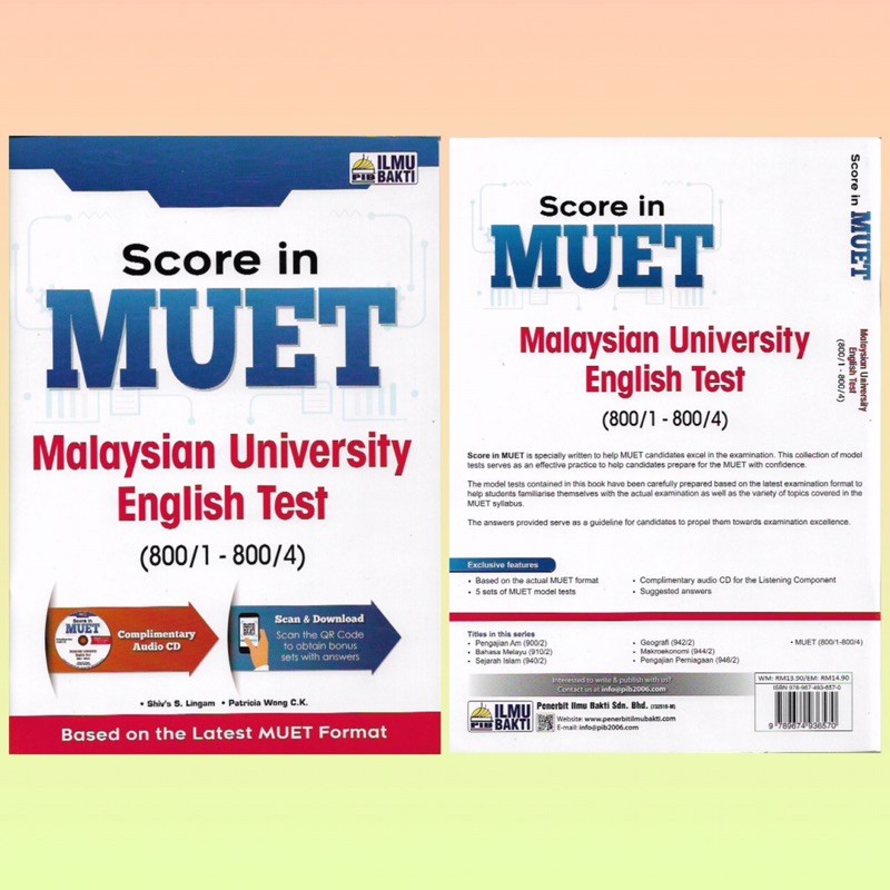 Ilmu Bakti Score In Muet Malaysian University English Test 800 1 800 4 Foc Audio Cd Shopee Singapore