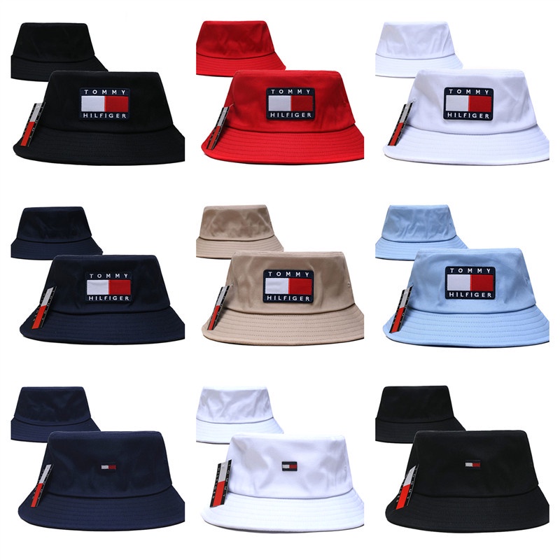 Image of Tommy/HiLfiger Fashion Fisherman's Hat Fashion Brand Bucket Hats Beach Hat Mountaineering Hat Casual Wear #0