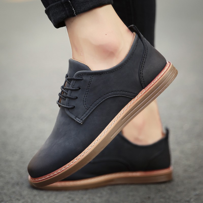 brown leather casual shoes