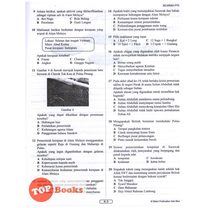 Topbooks Nilam Pt3 History Paper Shopee Singapore