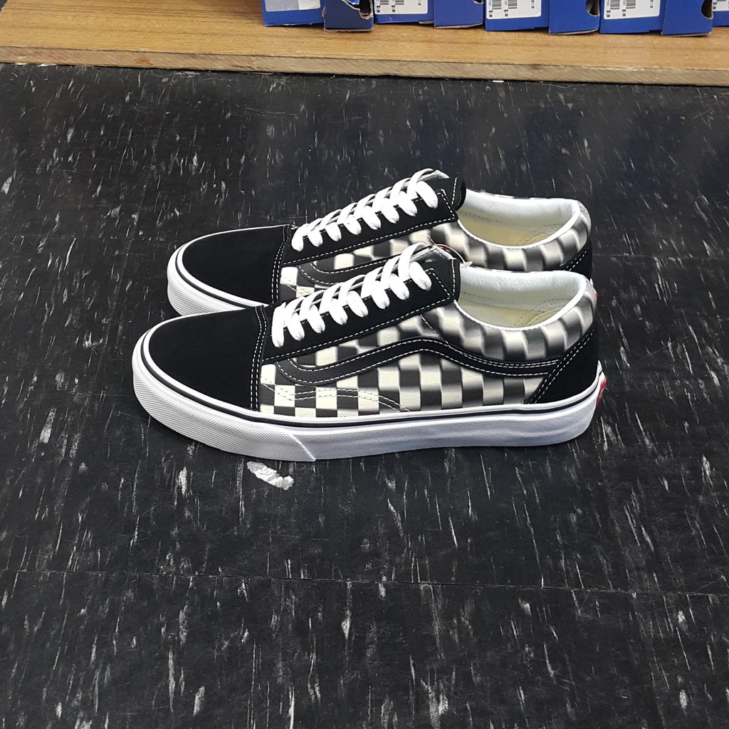 fuzzy checkerboard vans