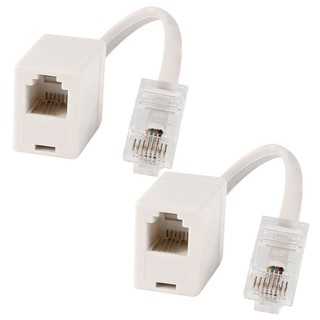 2 socket 8P4C / RJ45 male RJ11 6P4C to female M / F Adapter telephone Ethernet