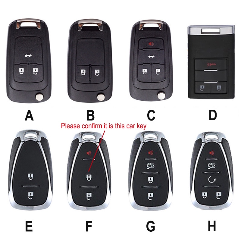 NEW Genuine Leather Car Key Case For Chevrolet Cruze Malibu XL TRAX EquinoX 2/3/4/5 Buttons