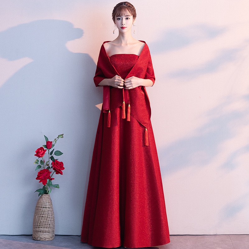 red dinner dress