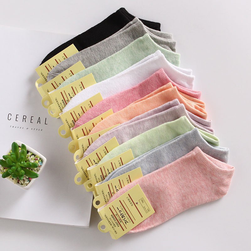 Image of 【Bfuming】10 colors Plain women Socks Iconic Socks 100% cotton #1