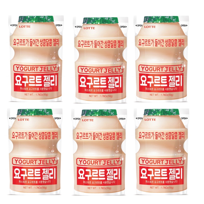 [Bundle of 6] LOTTE YOGURT JELLY 50G [Korean] Shopee Singapore
