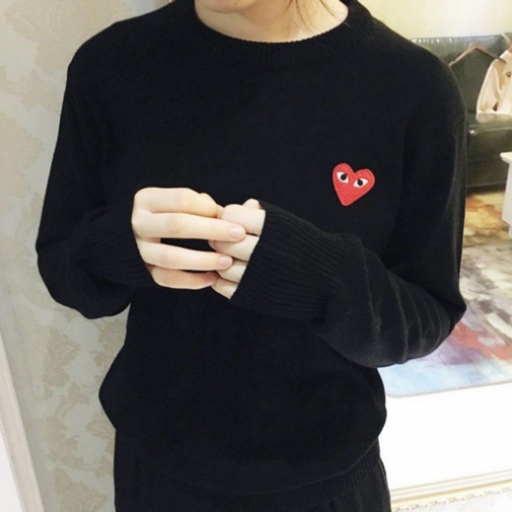 cdg sweater black