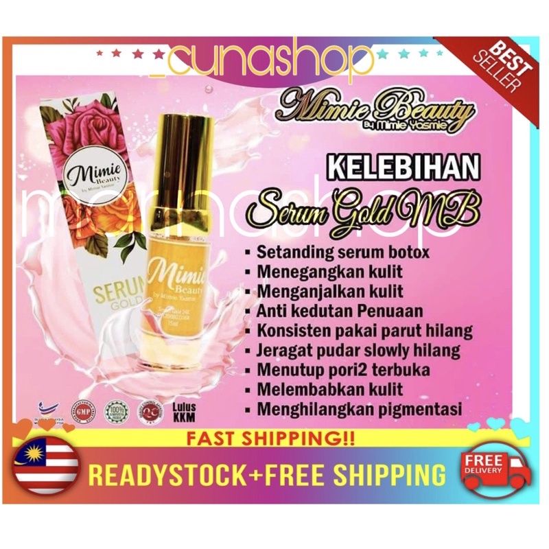 Serum Gold Mimie Beauty Skincare Hq 100 Freegift Shopee Singapore