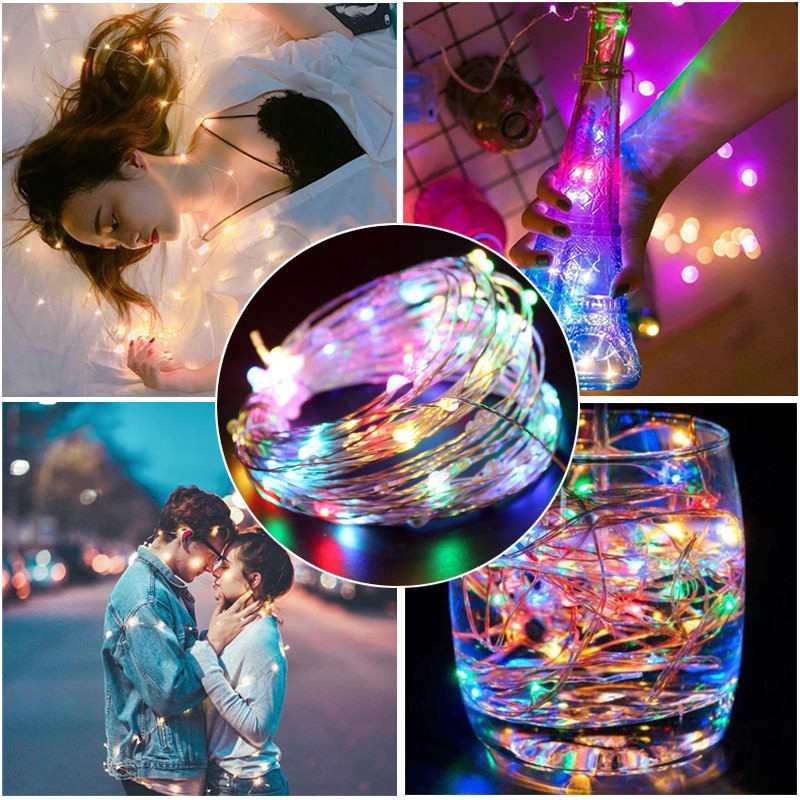 2M5M10M String Fairy Light 20/50/100 LED Battery Operated Xmas Lights Party Lamp
