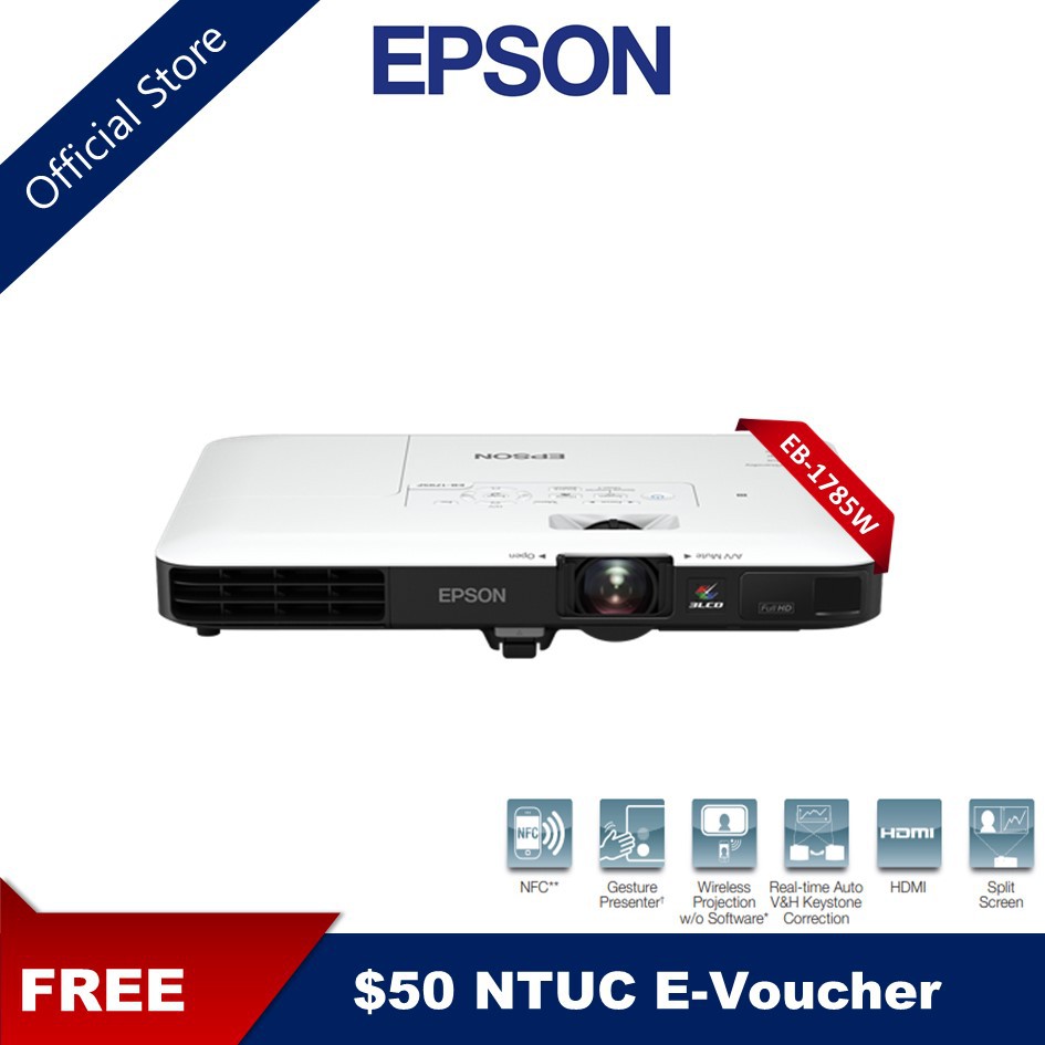 Epson Eb 1785w 3lcd Wireless Wxga Ultra Portable Business Projector Shopee Singapore