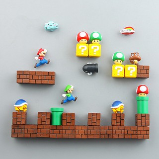 3D Super Mario Resin Fridge Magnets for Kids Home Decor Wall Marios