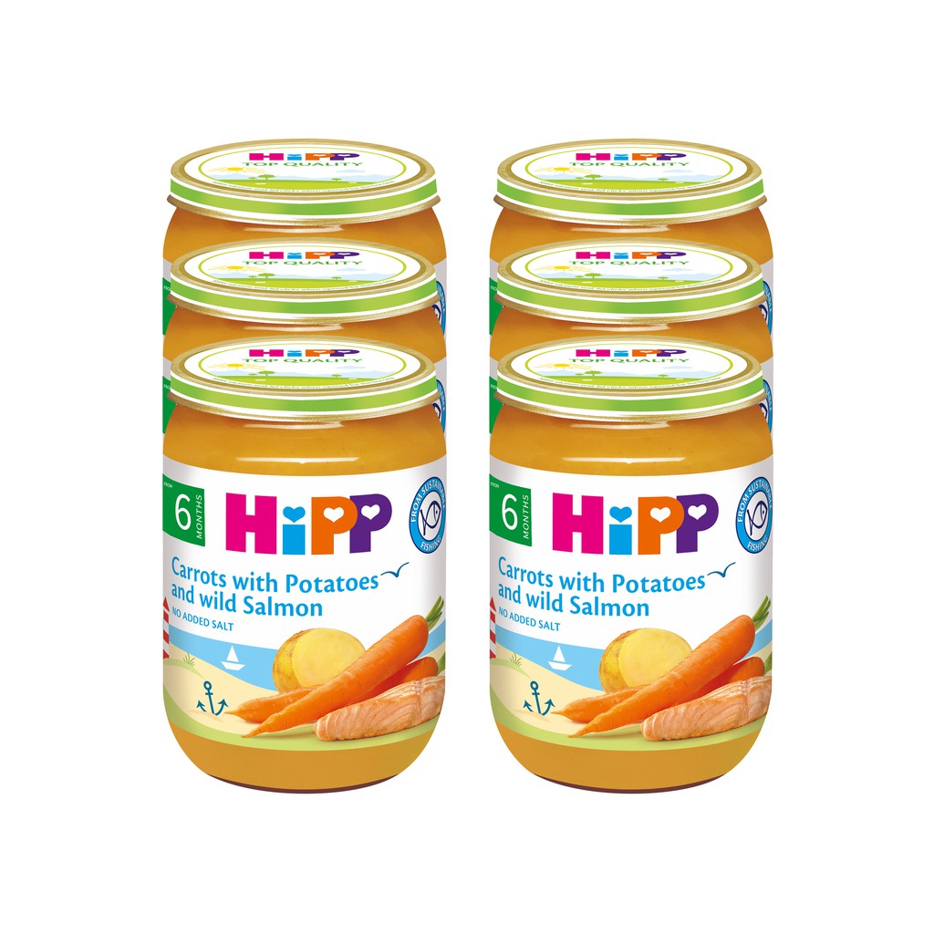 HiPP Organic Baby Carrot with Salmon Jar (Bundle of 6