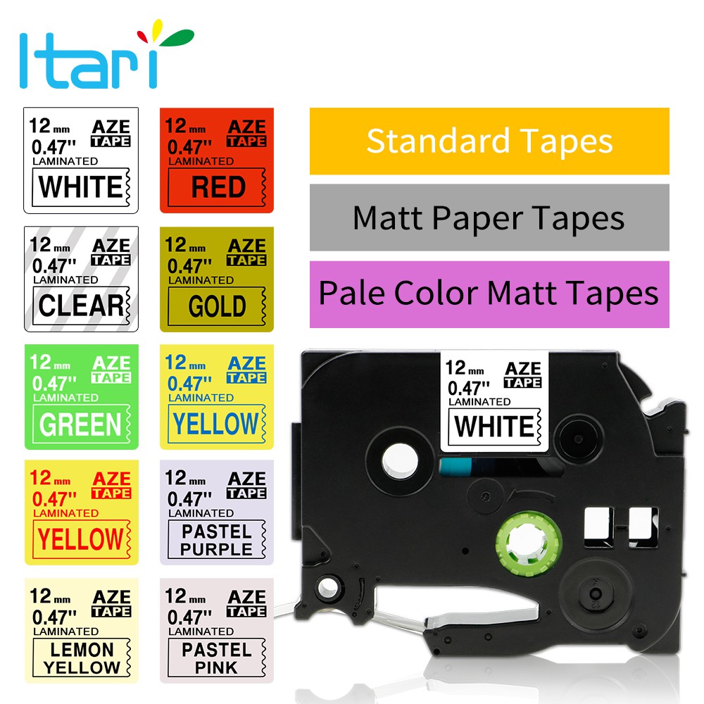 TZe Label Tape TZe-231 laminated tze231 tze 631 12mm label Tape tz231