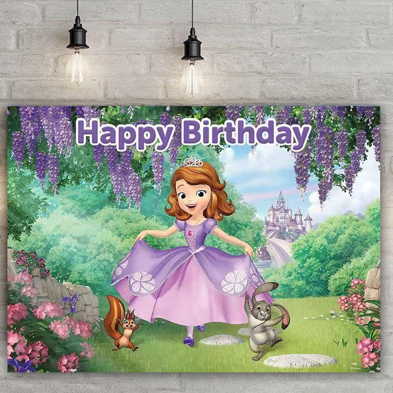 Sofia the first birthday decorations Princess SOFIA party decorations  backdrops banners background poster party supplies Newborn | Shopee  Singapore