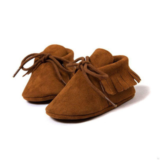 IU Baby Boy Girl PU Suede Tassel Boots Moccasin Crib Anti-Slip #4