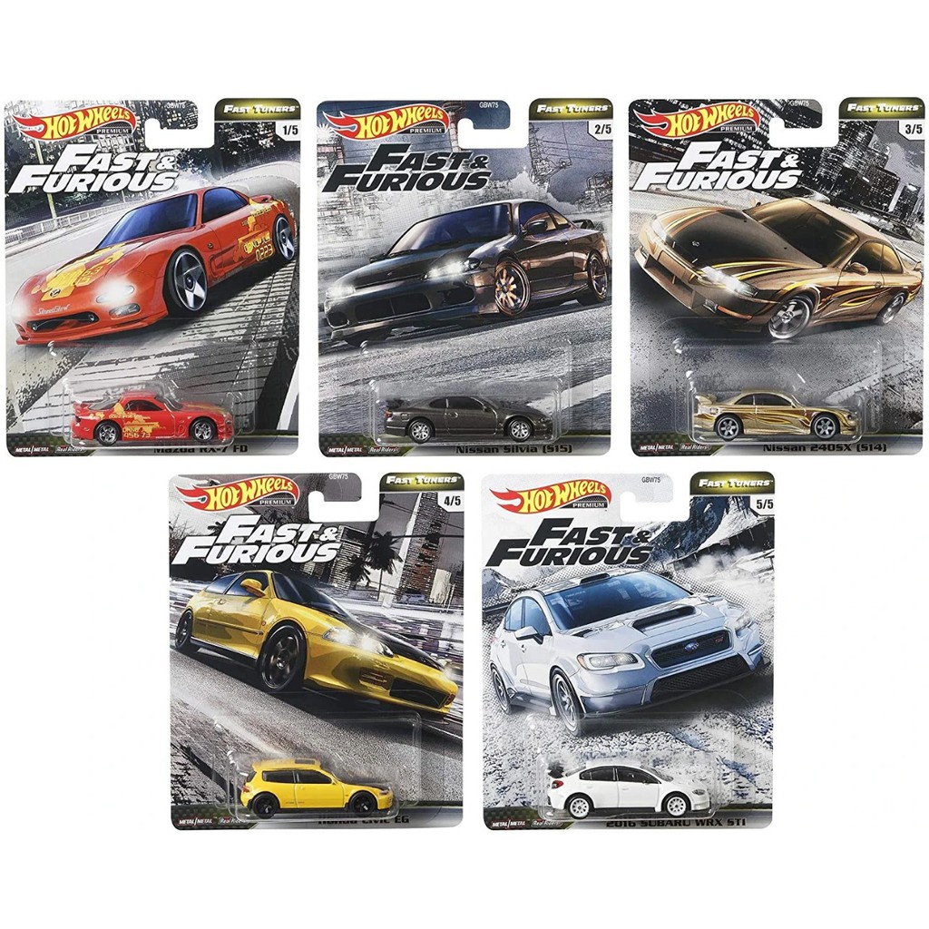 Hot Wheels FNF Fast Furious Tuners Premium Civic EG nissan Silvia S15 ...