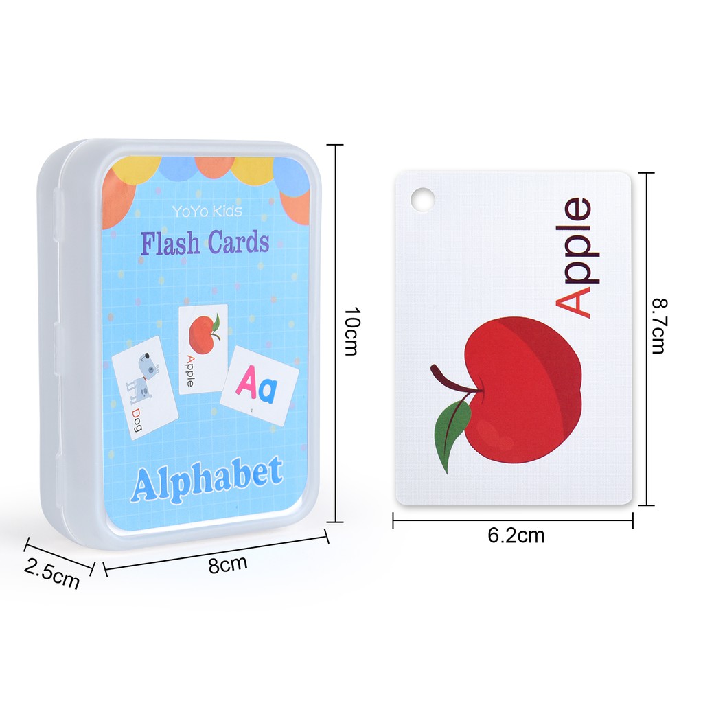 KUUQA Early Learning Education Flash Card Kad Animal Shape Colour Body Number Alphabet Fruit Kids Education Card – >>> top1shop >>> shopee.sg