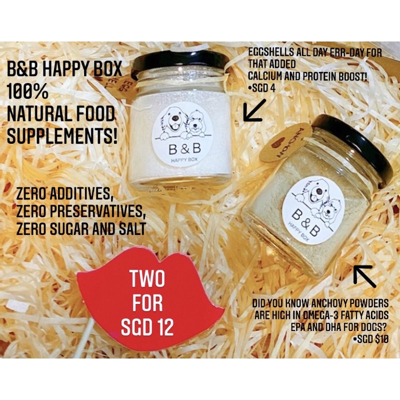 B B Supplement Powder Bundle 100 Natural And Homemade Eggshell 80ml Sized Bottle Anchovy 80ml Sized Bottle Shopee Singapore