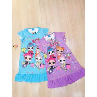 LOCALL SELLERGirls Sleeping Gown Kids Pyjamas Dress Drifit Dress ready stock PJELSA MINNIE POKEMON #4