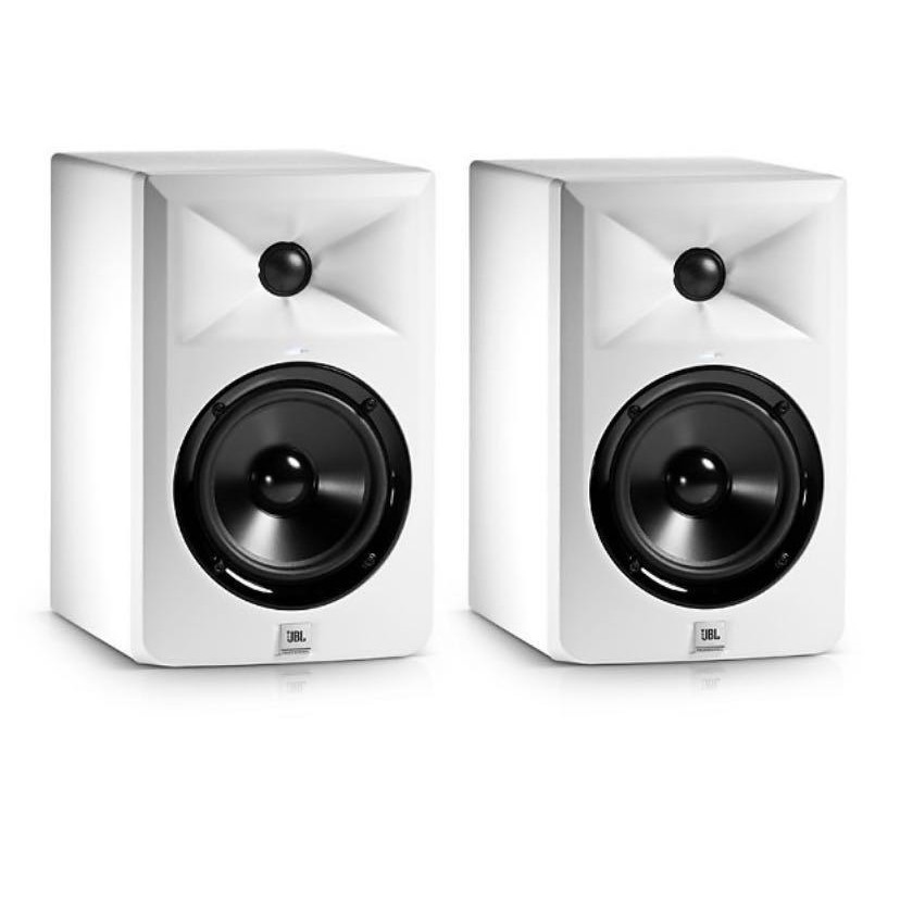 JBL LSR 305 White Limited Ed. Two Way Studio Monitor Speakers (Pair