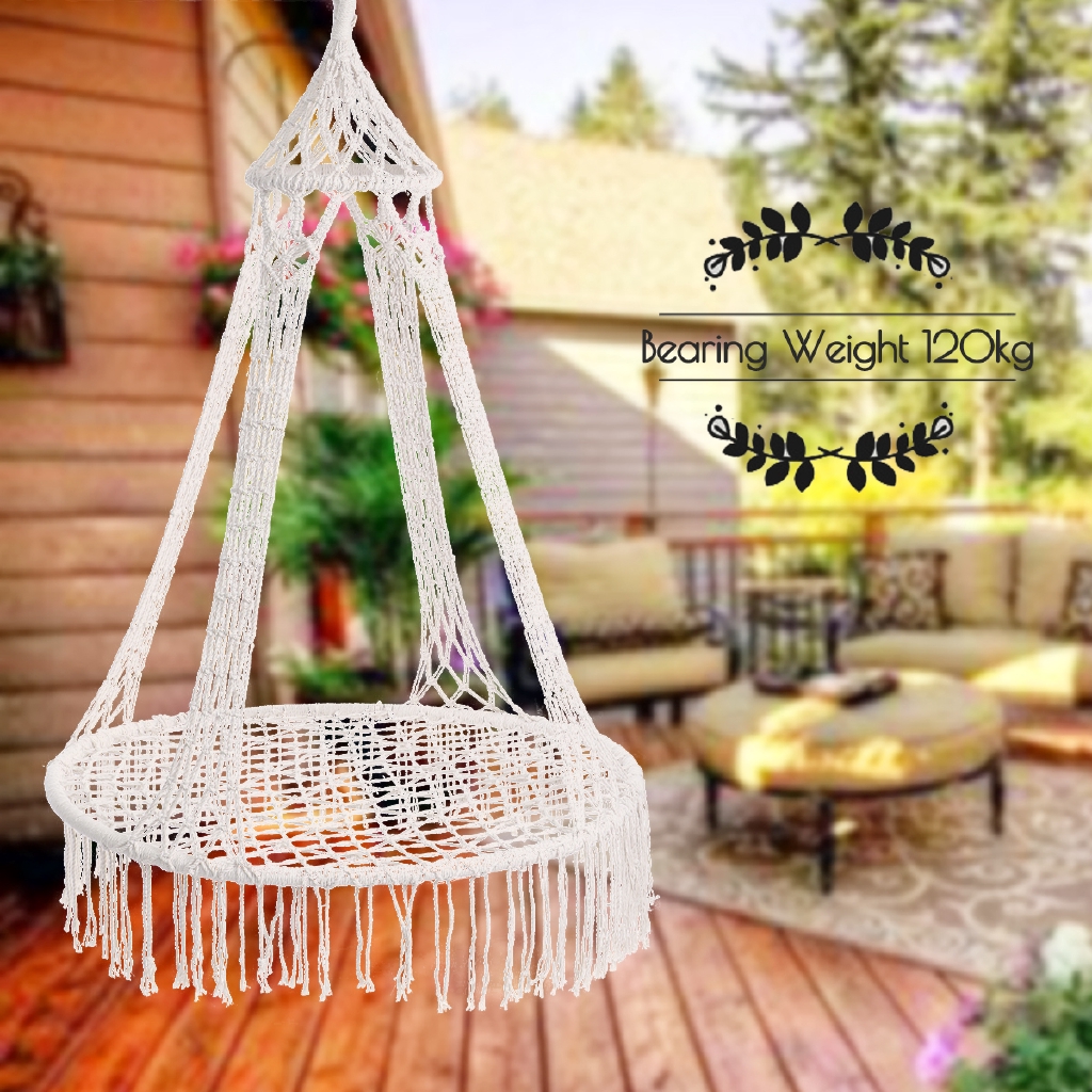 Uk Garden Hanging Chair Hammock Lounge Swing Seat Indoor Outdoor