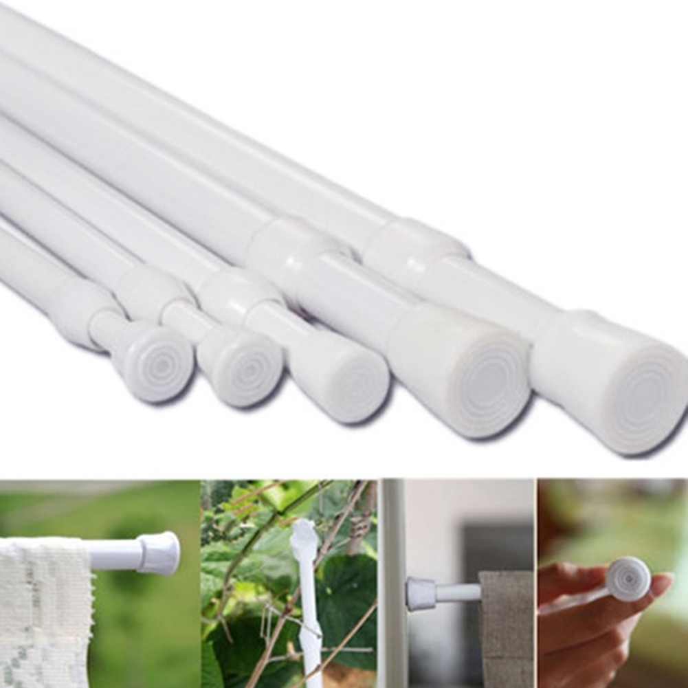Spring Tension Curtain Rod Adjustable Length Cupboard Bars