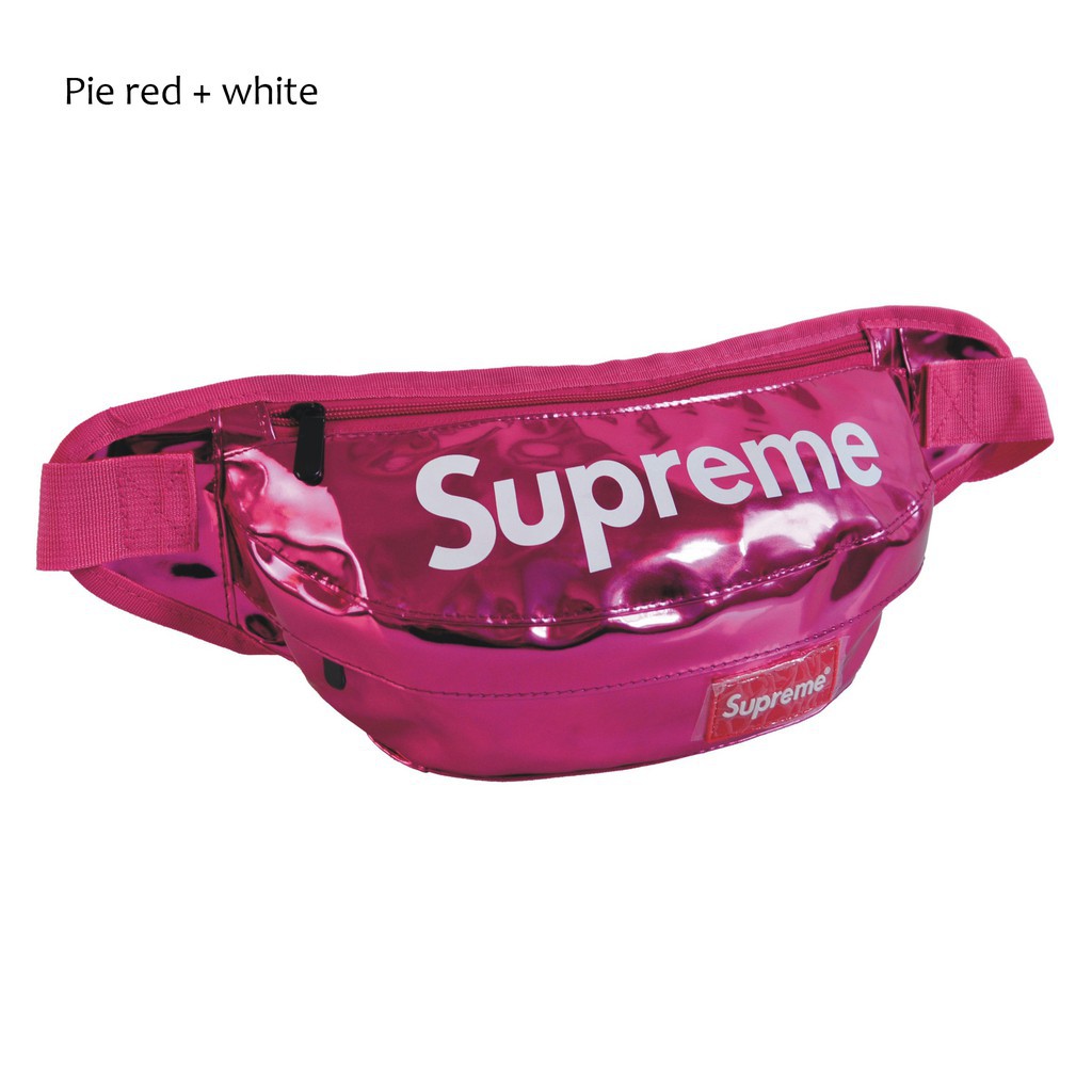 supreme waist bag pink