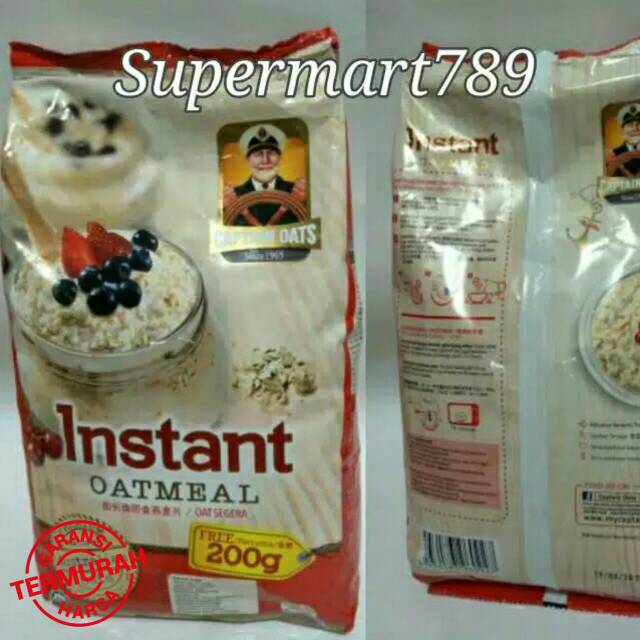INSTANT OATMEAL IMPORT SINGAPORE CAPTAN OATS WEIGHT 1KG INSTANT