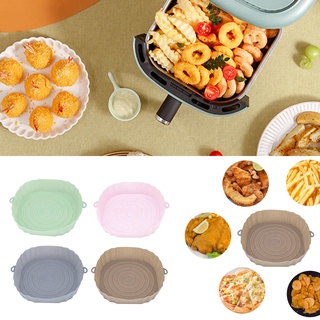 Air Fryers Oven Baking Tray Fried Chicken Basket Mat AirFryer Silicone Pot Round Replacemen Grill Pan Accessories #7