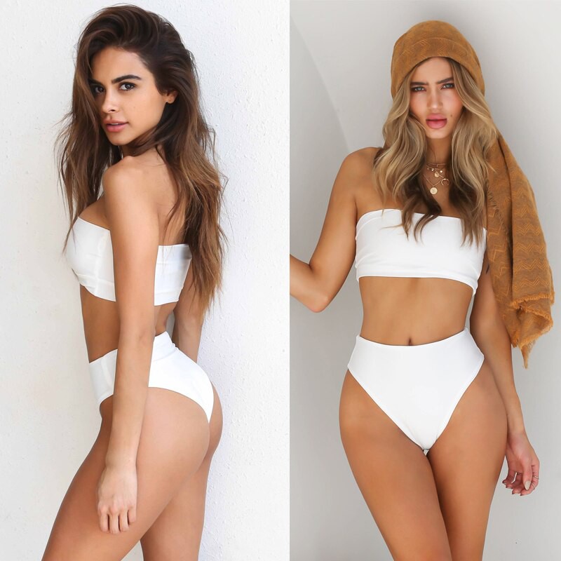 white bikini top push up