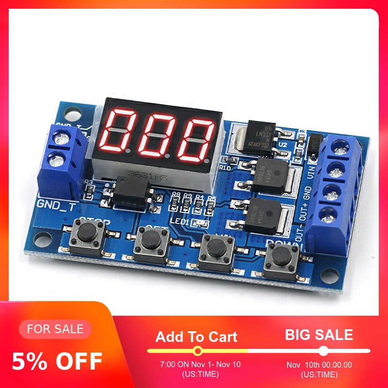 DC 12V LED 3/4 Button Digital Trigger Cycle Automation Delay Timer Relay Module