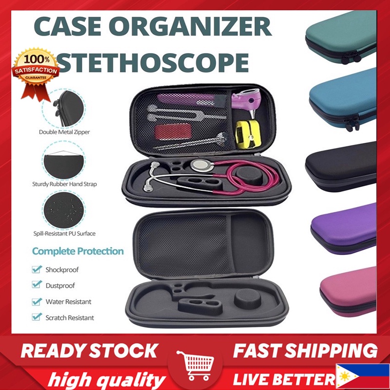 Spot stethoscope storage bag hard shell portable travel luggage mesh pocket Portable stethoscope bag