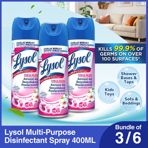 [Bundle of 6] Lysol Disinfectant Spray 400ML Shopee Singapore