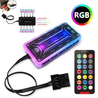 PC RGB RF Remote Console Wireless Computer Fan Case Controller For Control LED
