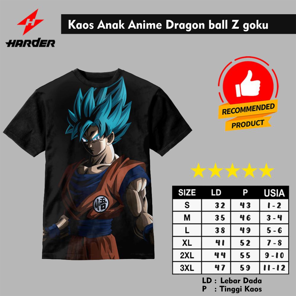 Dragon Ball Z Goku Anime Kids T Shirt Zipzip Shopee Singapore