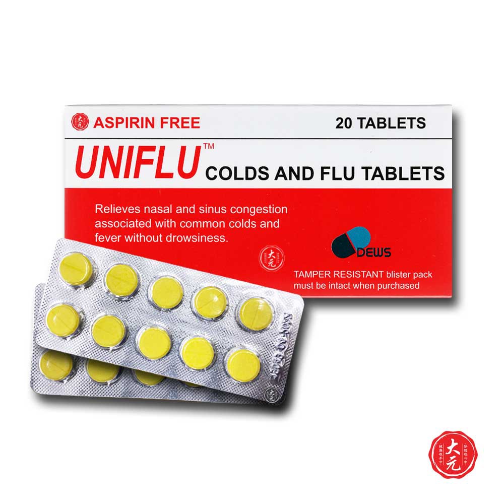 Uniflu Cold Flu Tablets 20 Tablets Shopee Singapore