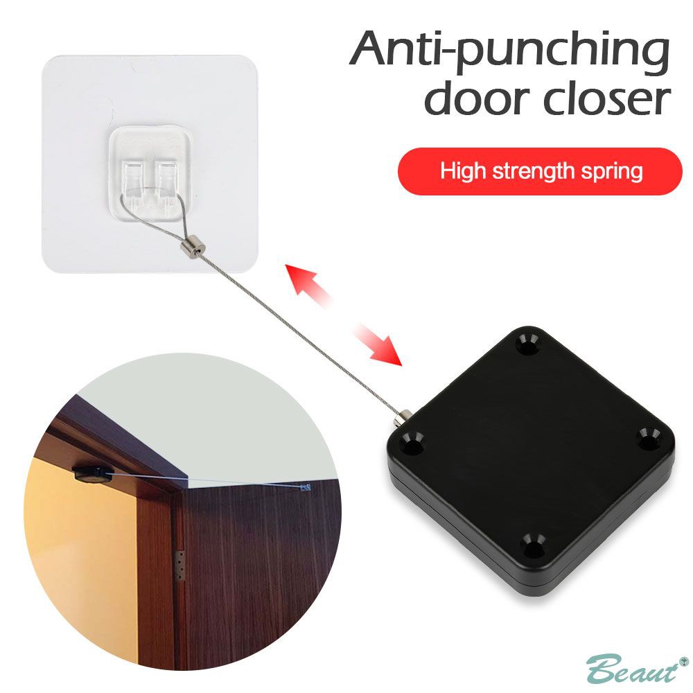 ☀ Automatic Door Closer Punchfree,All Doors, Multifunctional Door Closer Automatic Adjustable