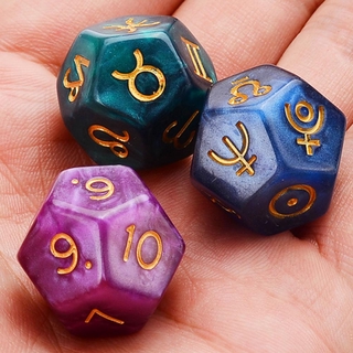 Yunkan 3pcs 12 Sided Resin Tweezers Astrology Tarot Constellation Divination Dice Shopee Singapore